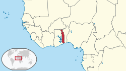 Location of Togo