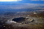 The Barringer Crater (Meteor Crater) east o Flagstaff, Arizona