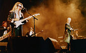 Eurythmics performing.