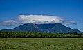 Mombacho with cloud cover photographed from the Pan-American Highway near El Calmito (Nicaragua).