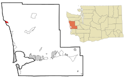 Location of Taholah, Washington