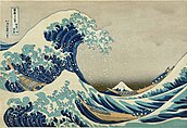 Kanagawa Oki Nami Ura ("Kanagawa açıklarında dalga arkası"), Hokusai, 1829-1832 arası