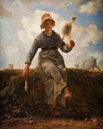 La Fileuse, chevrière auvergnate, 1868-1869, Jean-François Millet, Musée d'Orsay, Paris.