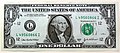 George Washington pe bancnota de 1 $.
