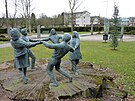 Glenrothes war memorial and 'The Dream' sculpture