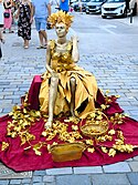 Street performer at Špancirfest, Croatia