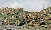 Konstantin Savitsky, Repairing the Railroad, 1874