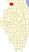 State map highlighting Carroll County