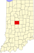 State map highlighting Boone County