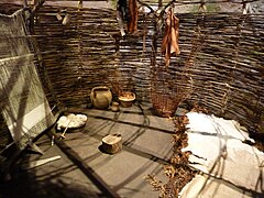 Interior of a Bronze Age cabin (recreation), Campo Lameiro