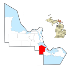 Location within Chippewa County