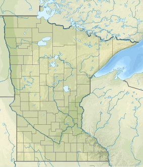 Map showing the location of Father Hennepin State Park