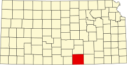 Sumner County na mapě Kansasu