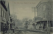 Rue Notre-Dame, Nicolet, Québec, vers 1910