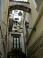 A typical narrow street in the old town