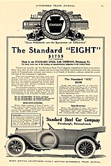 1915 Standard Eight and Six advertisement