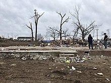 Damage along North McBroom Chapel Road near Hensley Drive was rated EF4.