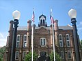 Previous Shelby County Courthouse established in 1885 remains the base of the downtown section in Center