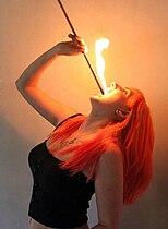 Fire eating