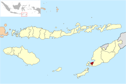 Location o Kupang in East Nusa Tenggara