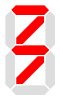 Digit 3 via segments a g h and i of a nine-segment display