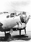 Tourelle d'un Boeing B-17 Flying Fortress, contrôlée à distance par le bombardier.