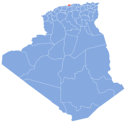 Map of Algeria highlighting Algiers Province