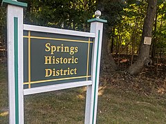 Springs Historic District sign