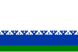 Flag of Nenets Autonomous Okrug, Russian Federation (Antler crown)