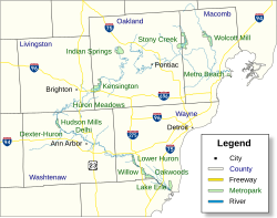 Lower Huron Metropark is located in Huron-Clinton Metroparks