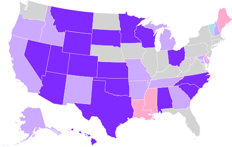 Ballot access deadlines for political parties   Petitioning deadline passed   Petitioning deadline has not yet passed   Ballot access determined by party registration   Ballot access determined by convention attendance   Ballot access not determined by petition or registration