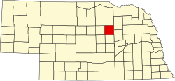 Karte von Wheeler County innerhalb von Nebraska