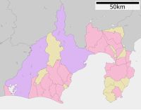 修禅寺の位置（静岡県内）