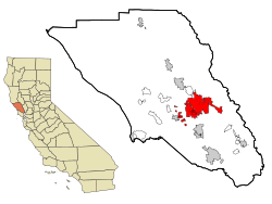 Location of Santa Rosa in Sonoma County, California and of Sonoma County in California