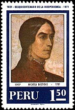 Stamp of Micaela Bastidas, 1971