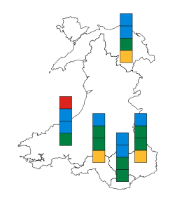 1999 electoral region results map