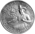 Reverse of bicentennial quarter, 1976