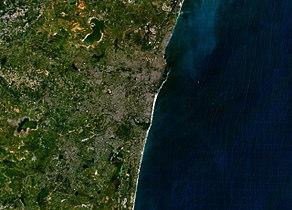 Satellite image of Chennai by NASA Landsat