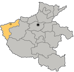 Location of Sanmenxia City jurisdiction in ہینان
