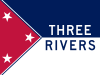 Flag of Three Rivers, Michigan, U.S.A.