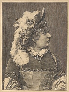 Maria Pospischil as Vrchlický's Elizabeth of Pomerania (in a historically inaccurate costume)