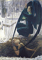 La Mort la segadora. de Carlos Schwabe (vers 1890).