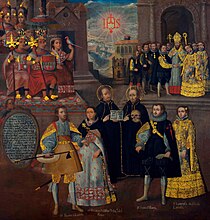 The Marriage of Captain Martin de Loyola to Beatriz Ñusta, c. 1675–1690, Church of la Compañía de Jesús, Cuzco