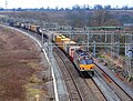 Image 36Freight train with shipping containers in the United Kingdom (from Transport)