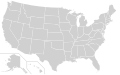 Carte des USA avec les frontières des états