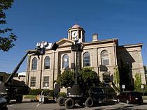 Town Hall during filming, c. 1849