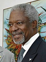 Kofi Annan, le 7e Secrétaire général des Nations unies de l’ONU, en 2003.