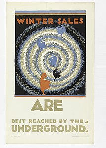 Poster, Winter Sales, for London Underground (1922)