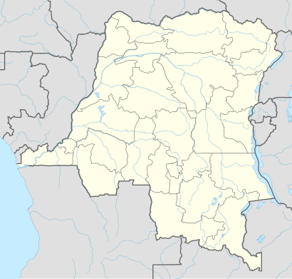 Map of the Democratic Republic of the Congo with the teams of the 2013 Linafoot