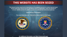 FBI banner on the website git.rip